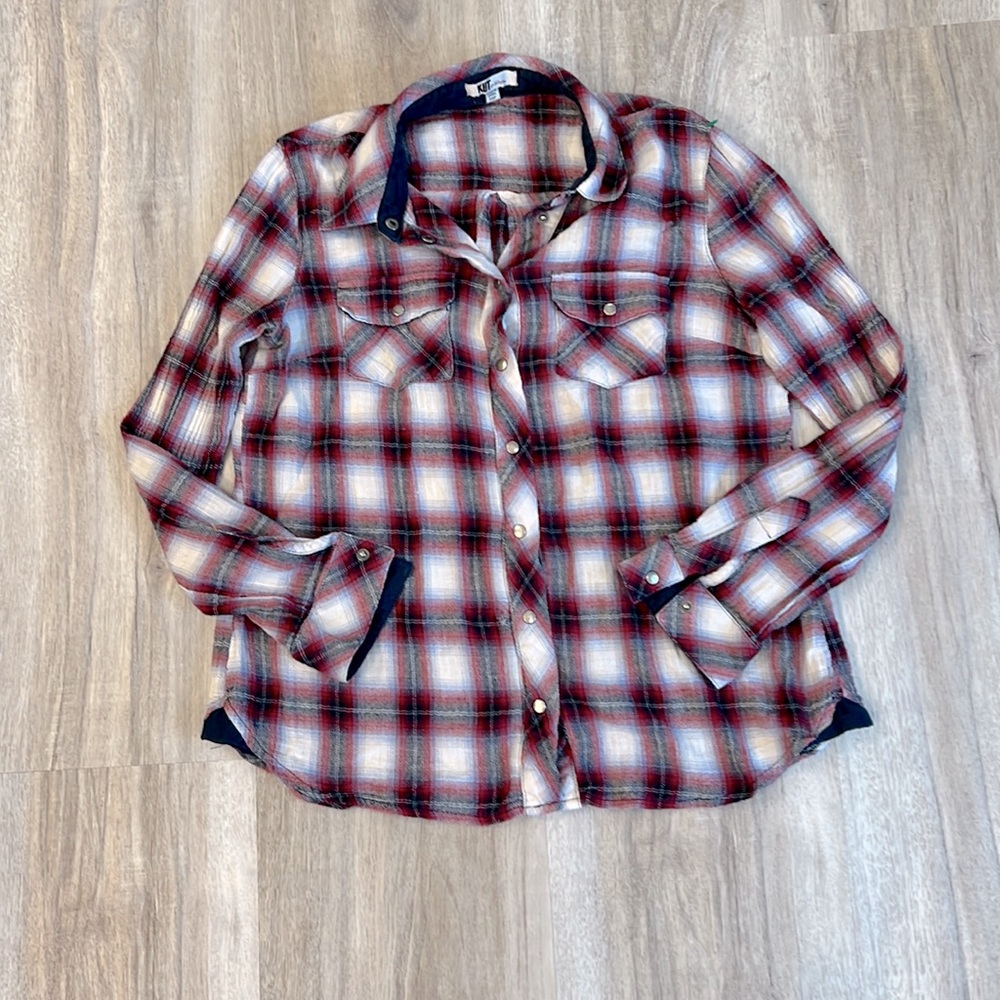 Kut from the Kloth long sleeve flannel size XS